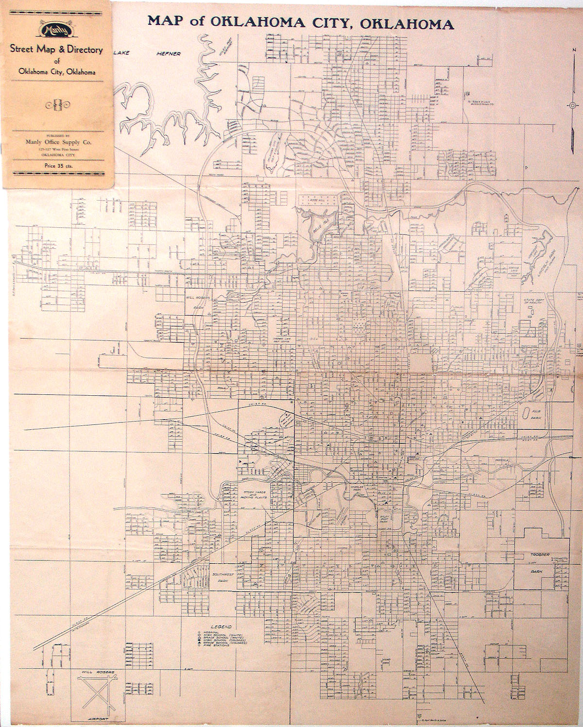 (OK - OKC) Map of Oklahoma City, Oklahoma