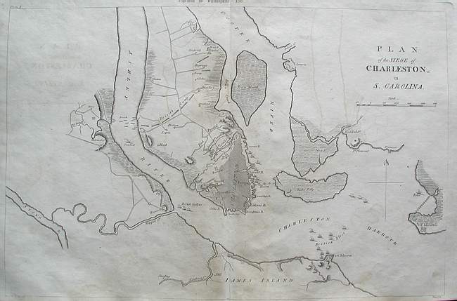 Plan of the Siege of Charleston in S. Carolina