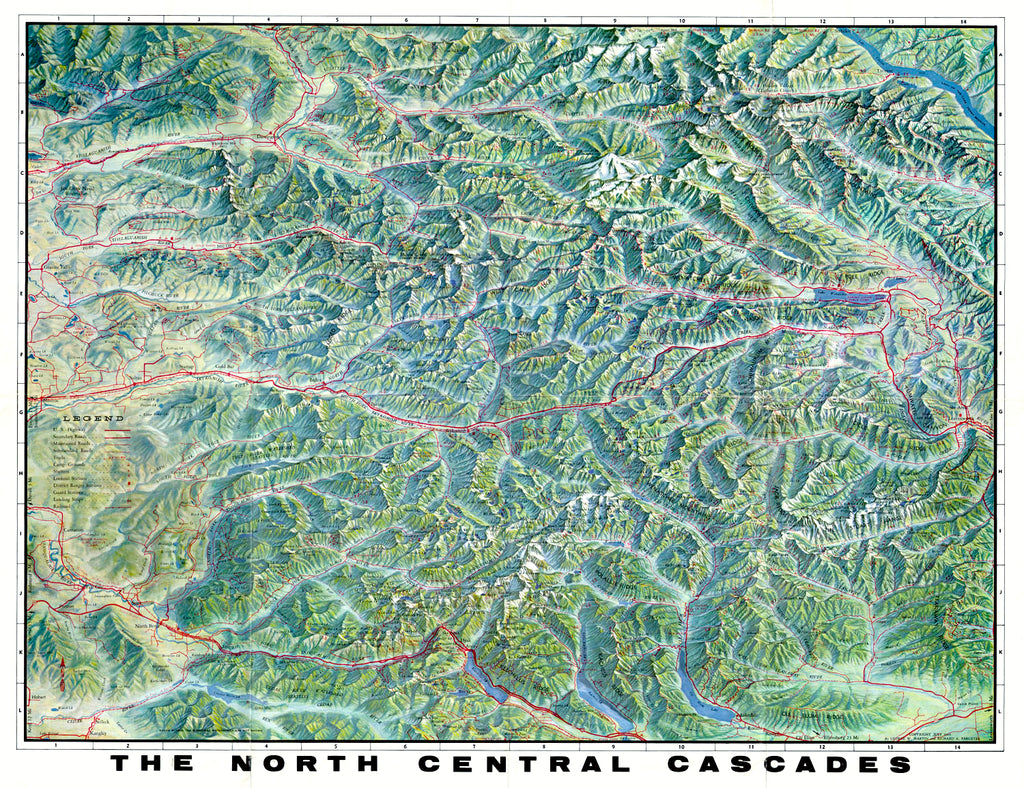 Martin and Pargeter, The North Central Cascades map, Washington State