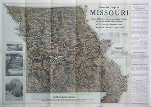 Pictorial Map of Missouri Showing...