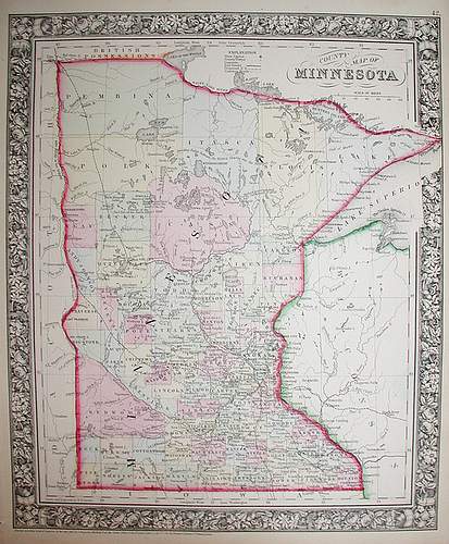County Map of Minnesota – The Old Map Gallery