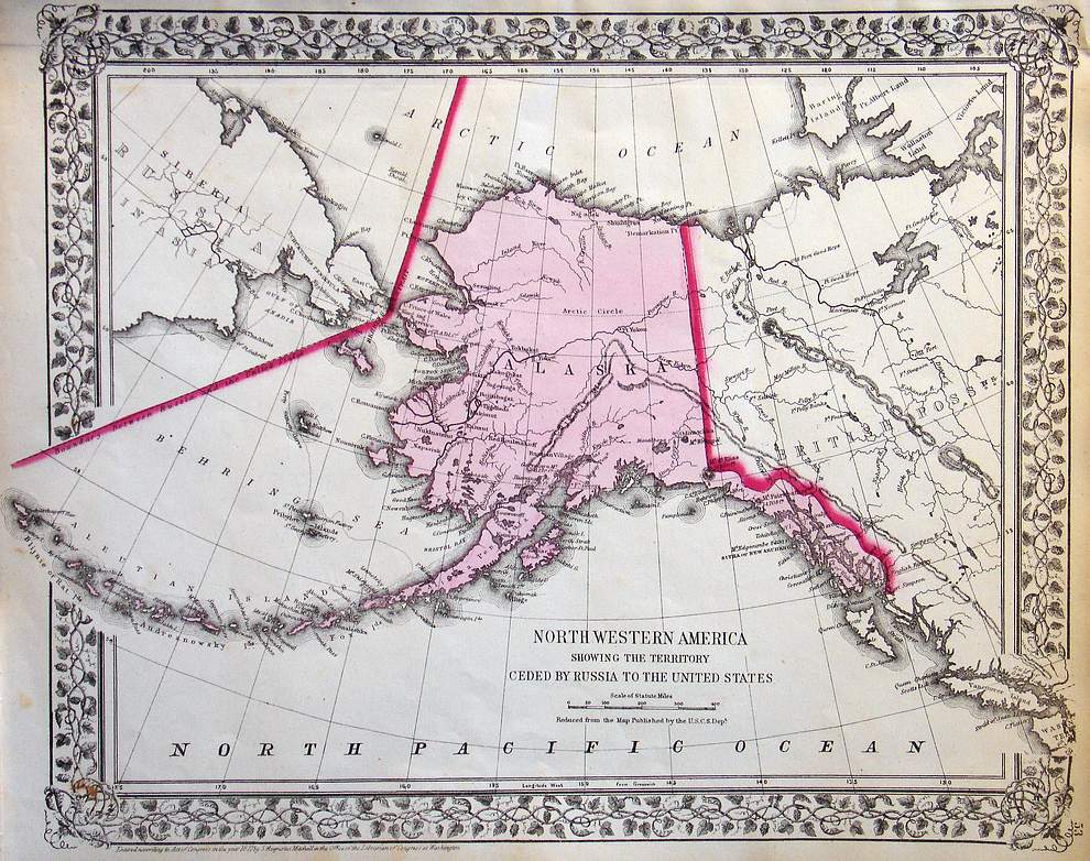 (Alaska) Northwestern America Showing the Territory Ceded by Rus