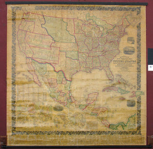 (United States) Mitchell's New National Map, Exhibiting the Uni