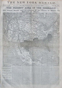 (Civil War - US) The Present Area of The Rebellion