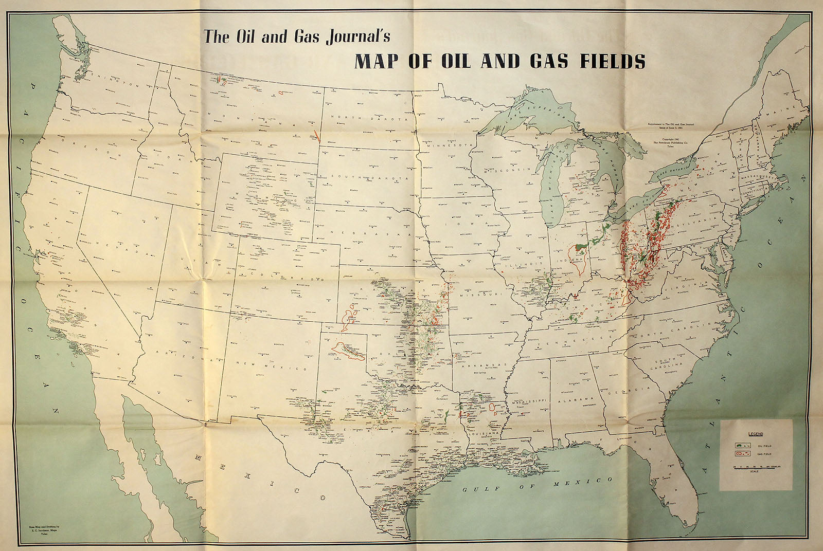 (US Oil & Gas) Map of Oil And Gas Fields