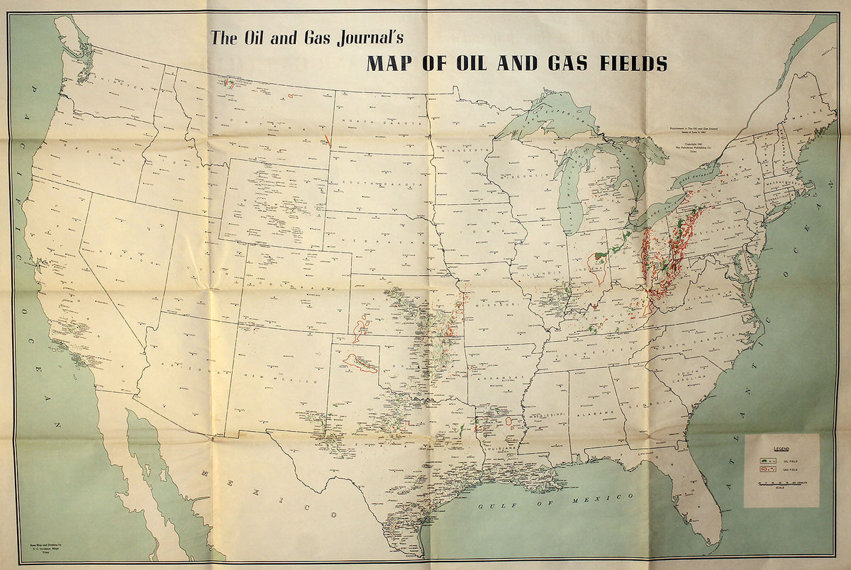 (US Oil & Gas) Map of Oil And Gas Fields – The Old Map Gallery