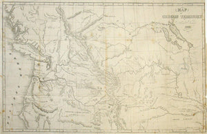(West) Map of Oregon Territory by Samuel Parker