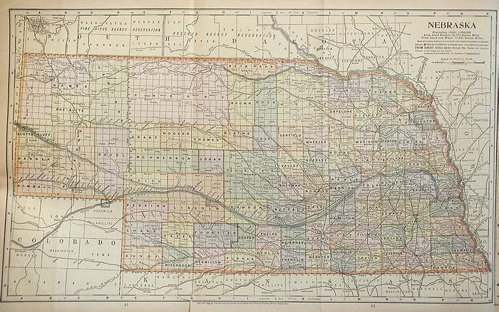Map of Nebraska – The Old Map Gallery