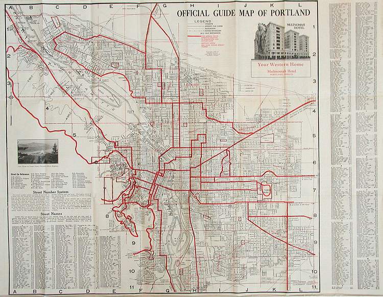 Official Guide Map of Portland