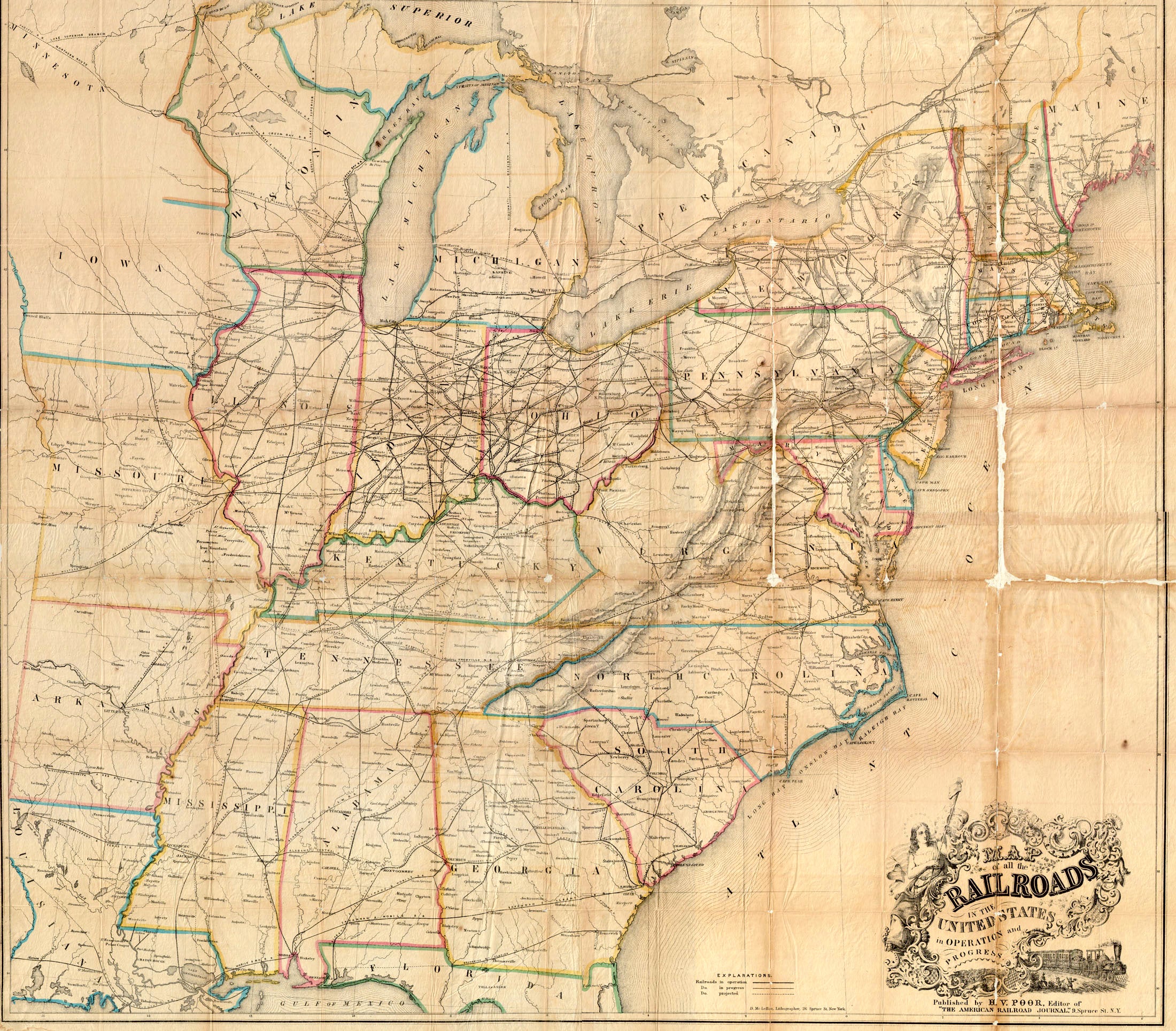 (U.S. -Rail) Map of all the Raillroads...