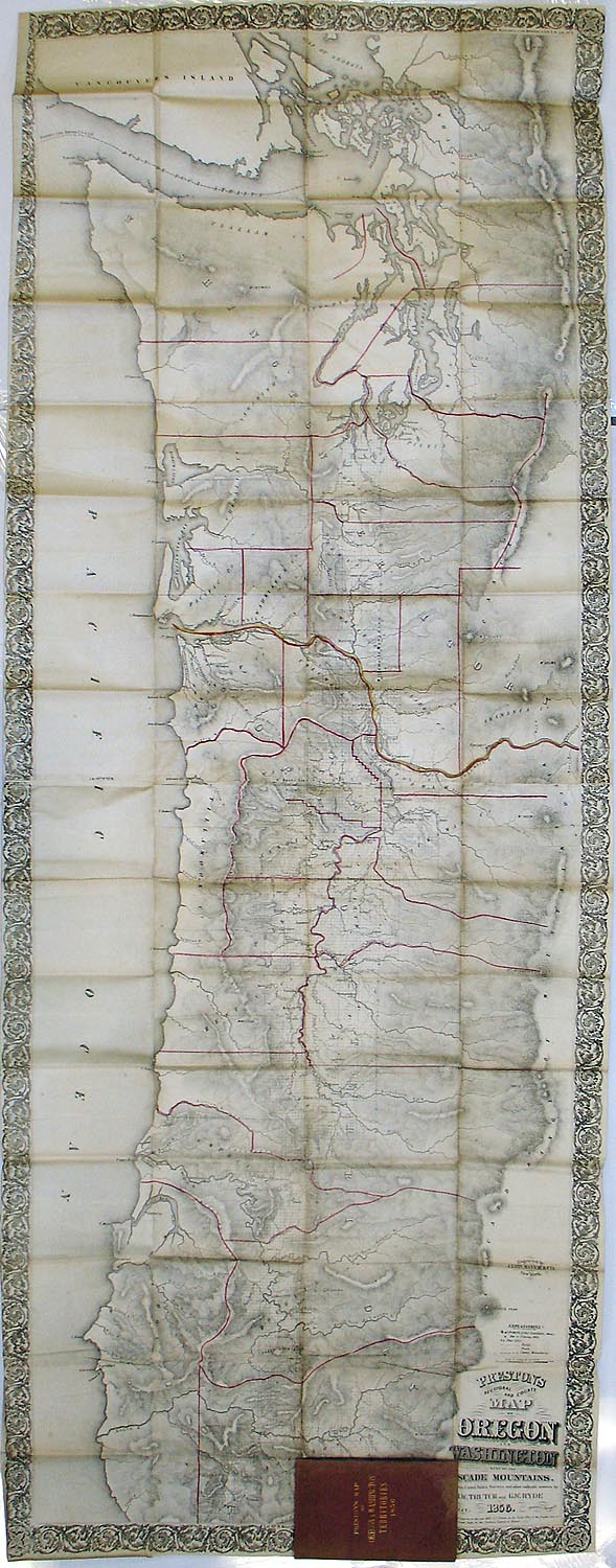 (Pacific Northwest) Preston's Sectional And County Map of Oregon