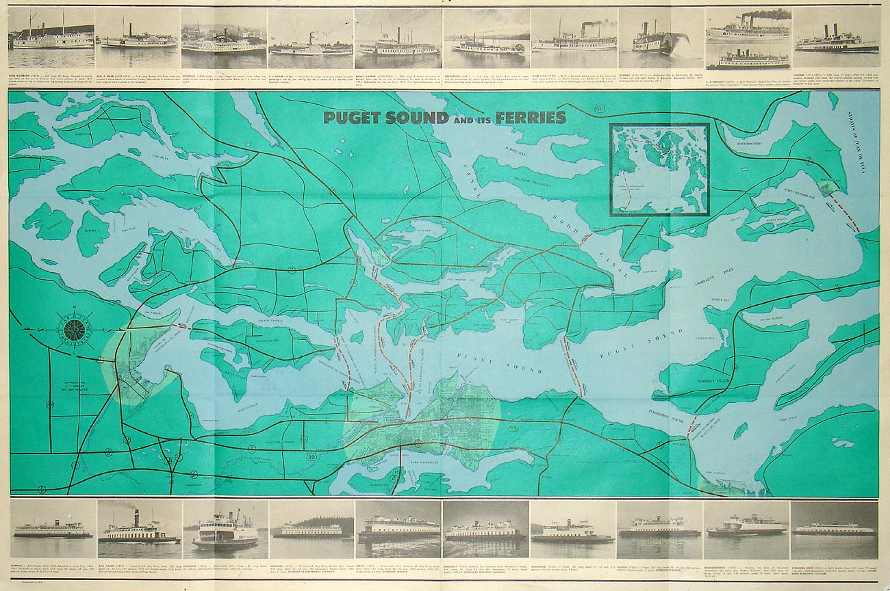 (WA- Puget Sount) Puget Sound and Its Ferries