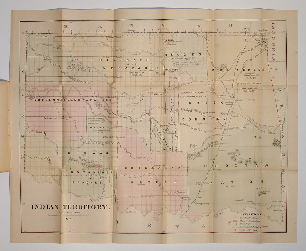 (Oklahoma) Indian Territory – The Old Map Gallery