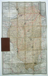 (IL) Railroad Map of Illinois...