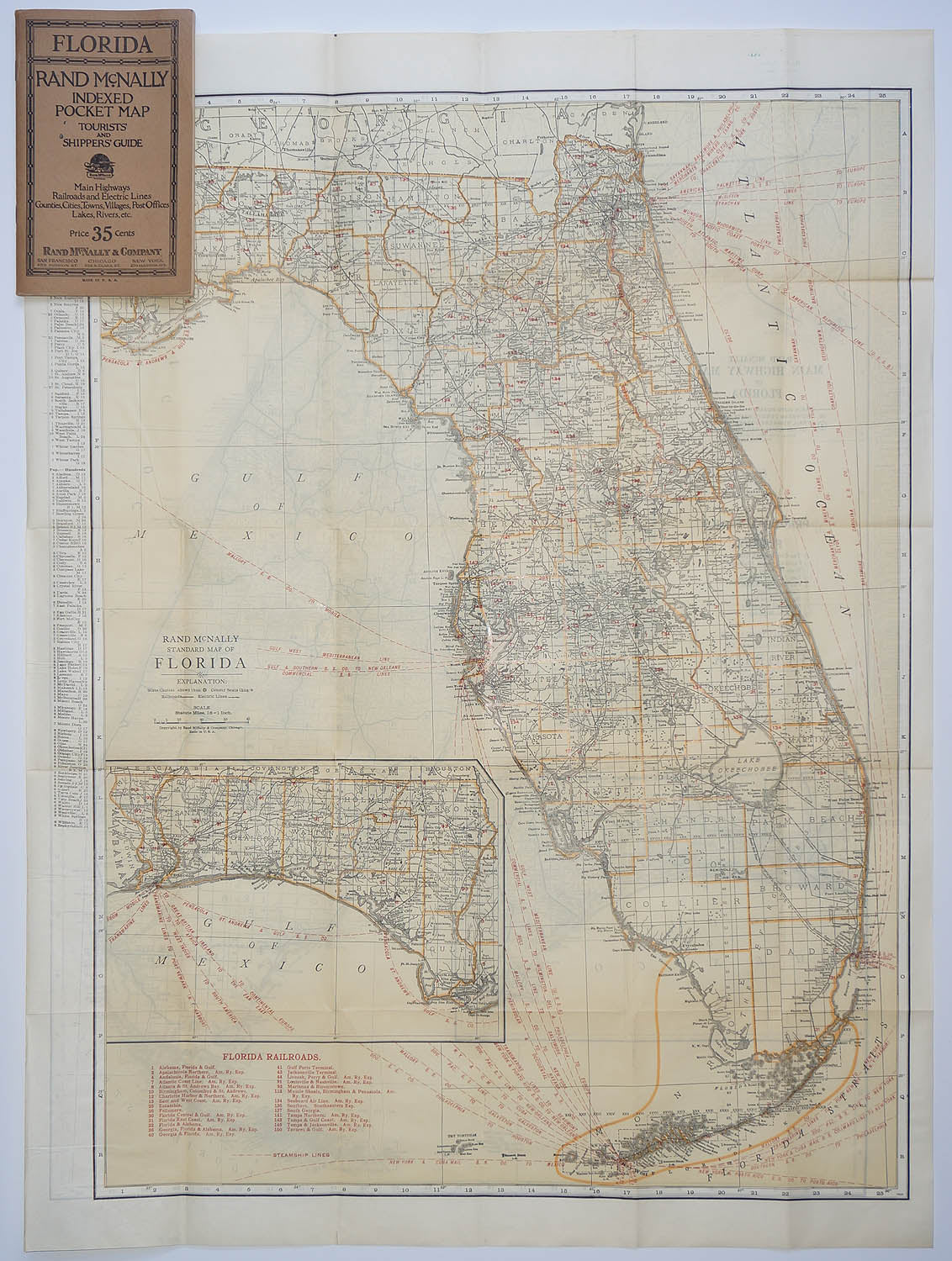 (FL.) Florida Indexed Pocket Map