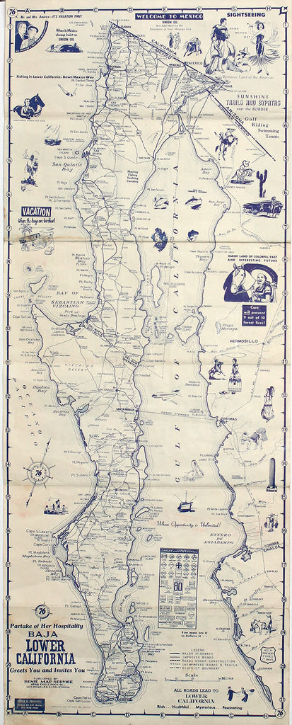 (Mexico - Baja) Baja Lower California – The Old Map Gallery