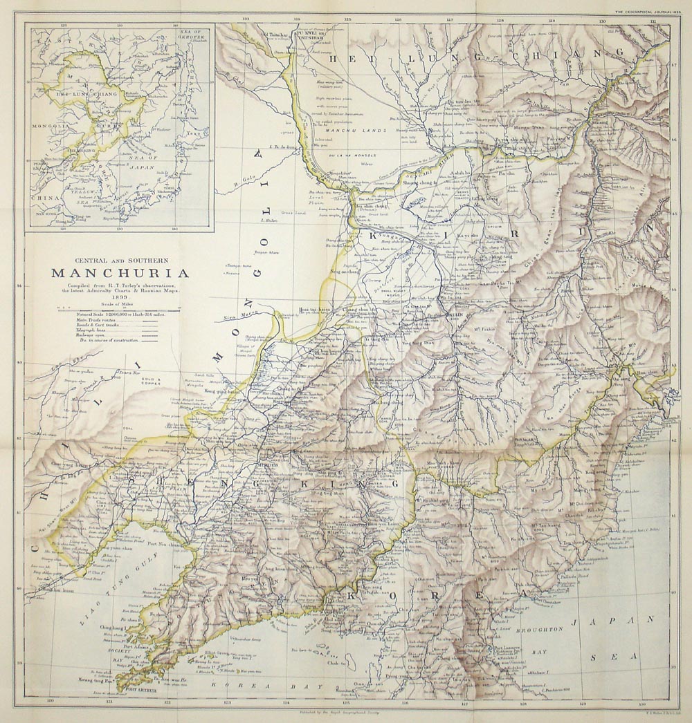 (China - Manchuria) Central and Southern Manchuria – The Old Map Gallery