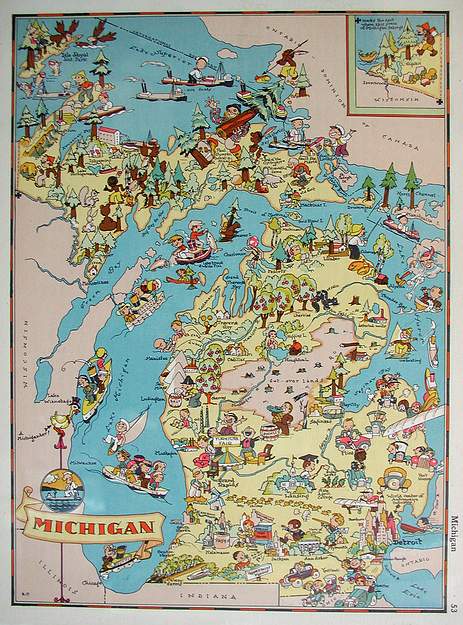 Michigan – The Old Map Gallery