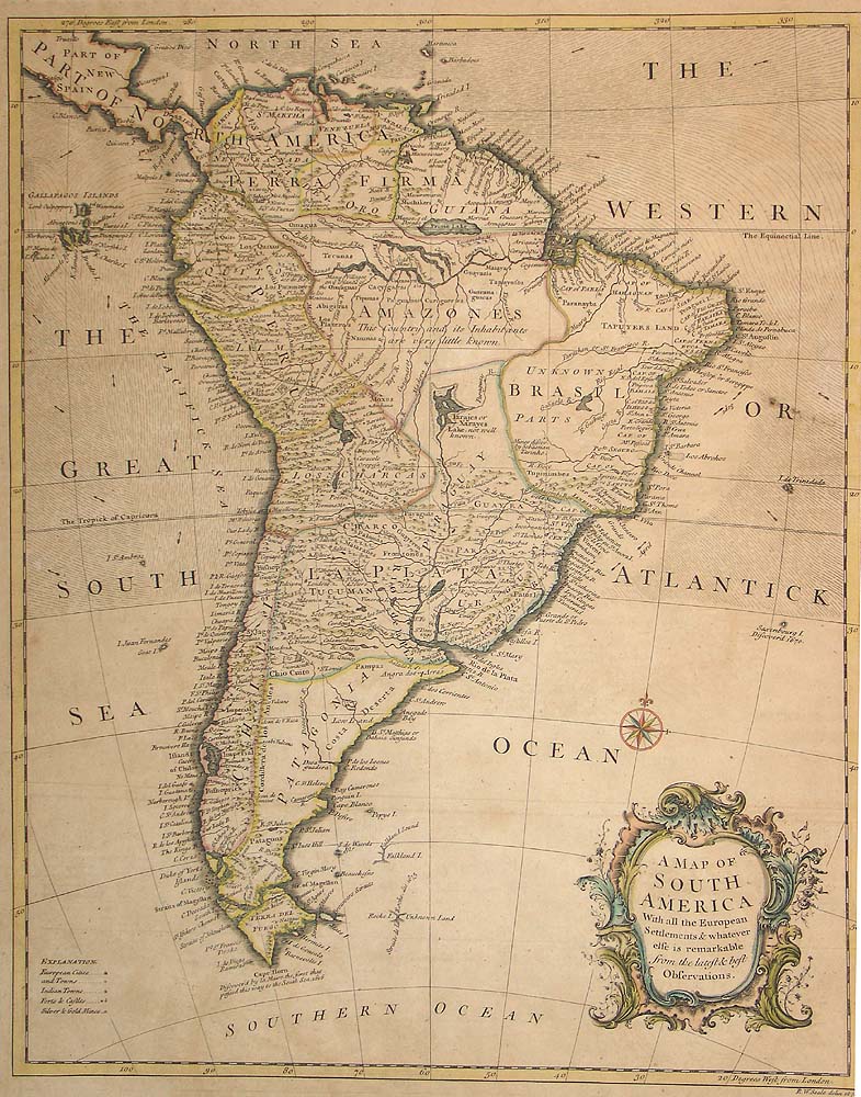 (South America) A Map of South America...