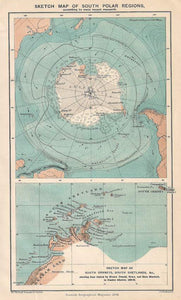 (Antarctica) Sketch Map of South Polar