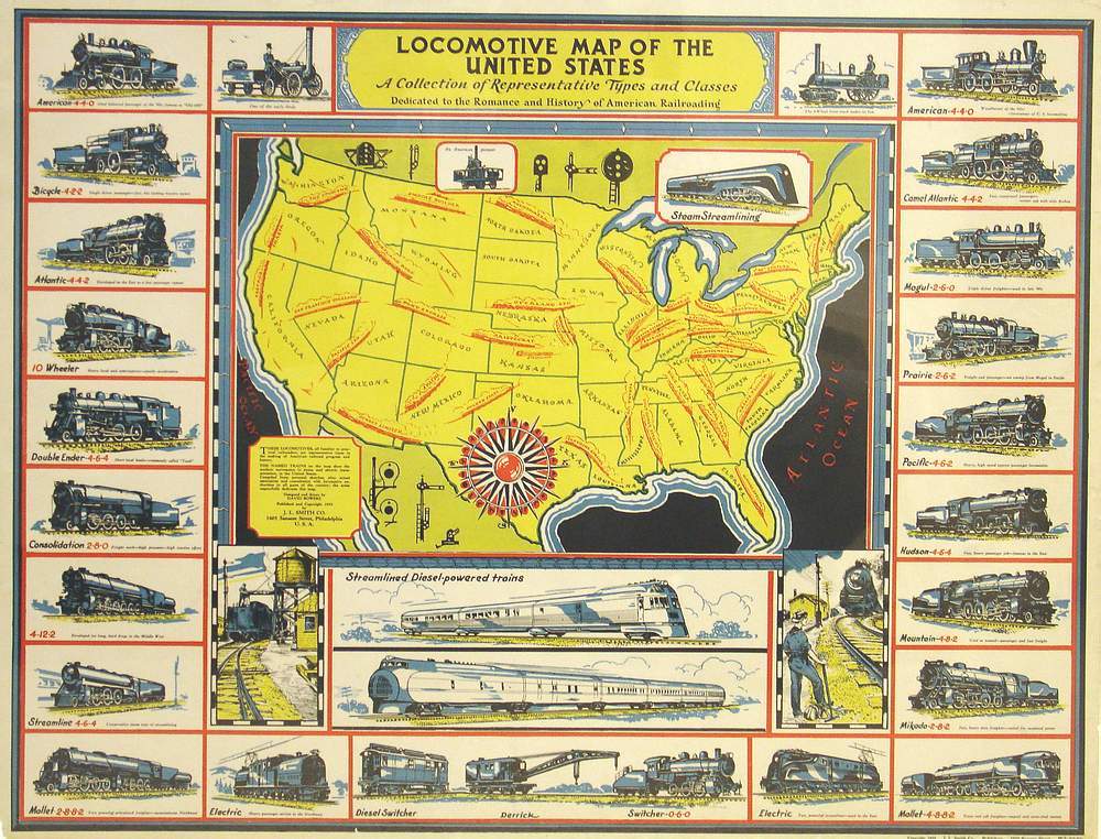 Locomotive Map of the United States
