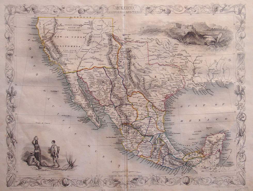 Mexico, California and Texas – The Old Map Gallery