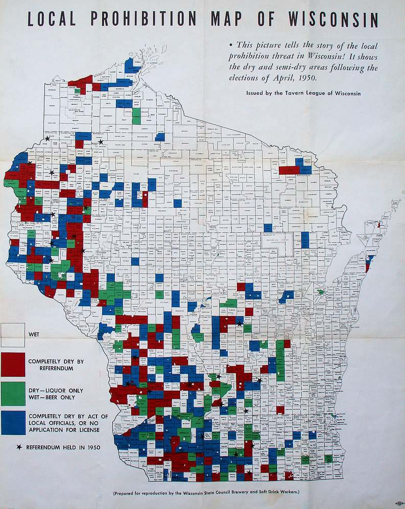 (Wisconsin) Local Prohibition Map of Wisconsin