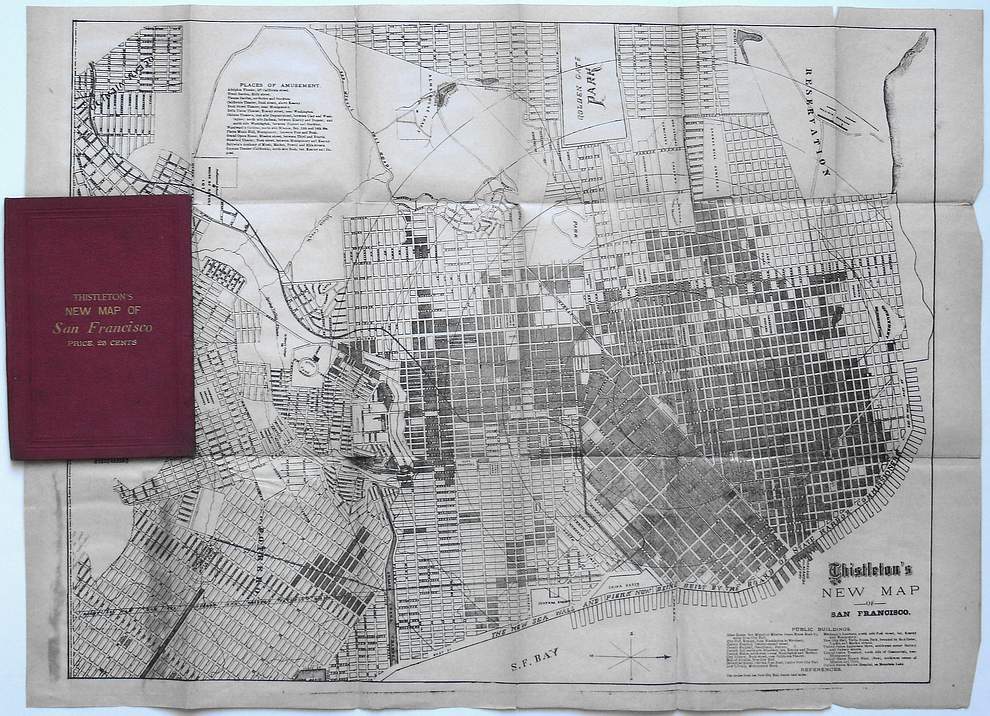 (California – San Francisco) Thistleton's New Map of San Francis – The ...