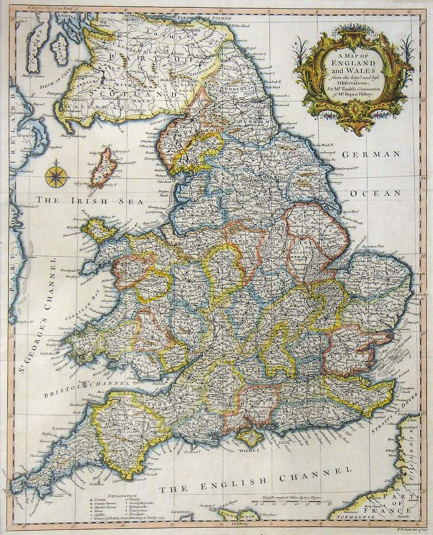 A Map of England and Wales