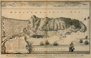 (Spain - Gibraltar) Plan of the Town and Fortifications of Gibra