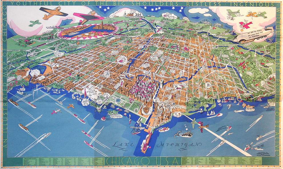 Chicago - Big Shoulders – The Old Map Gallery