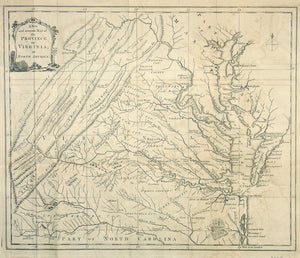 (Virginia) A New and accurate Map of the Province of Virginia, i