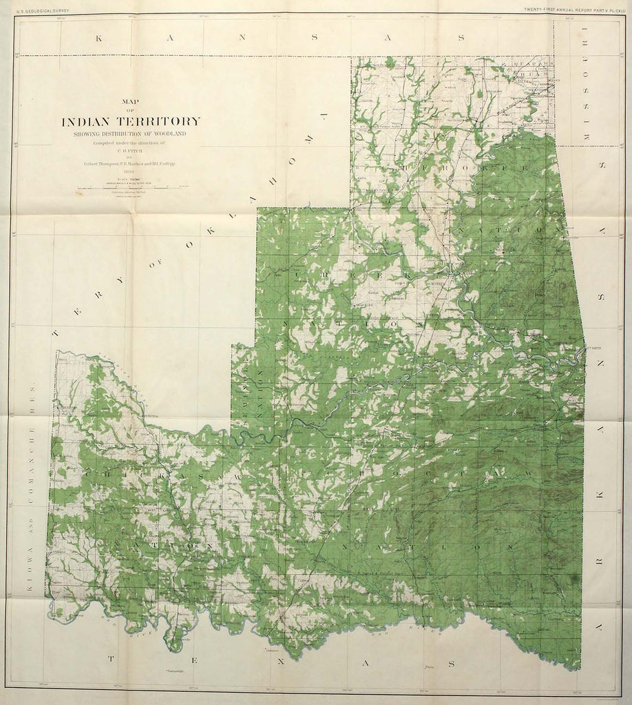 (OK - Indian Territory) Map of Indian Territory... – The Old Map Gallery