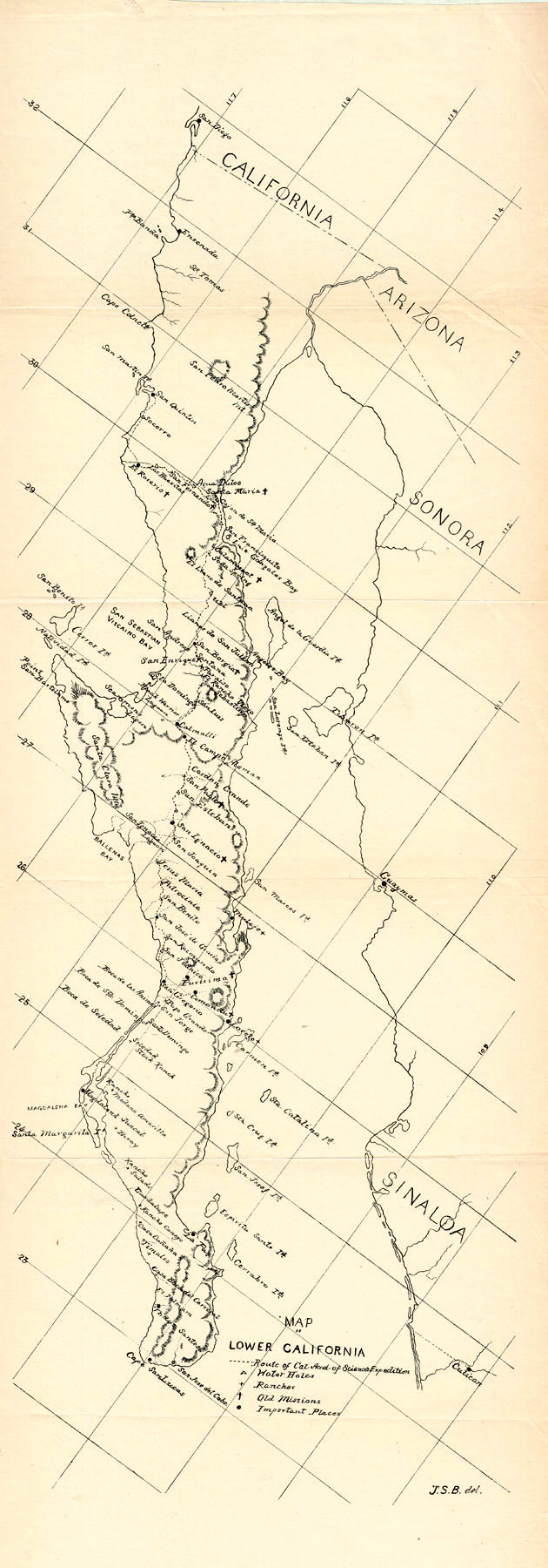 (Mexico-Baja)  Map of Lower California