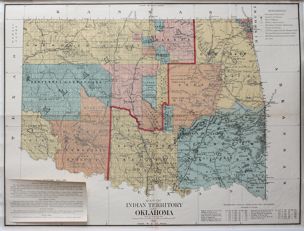 (OK) Map of Indian Territory And Oklahoma – The Old Map Gallery