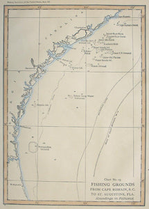 Fishing Grounds From Cape Romain, S.C. – The Old Map Gallery