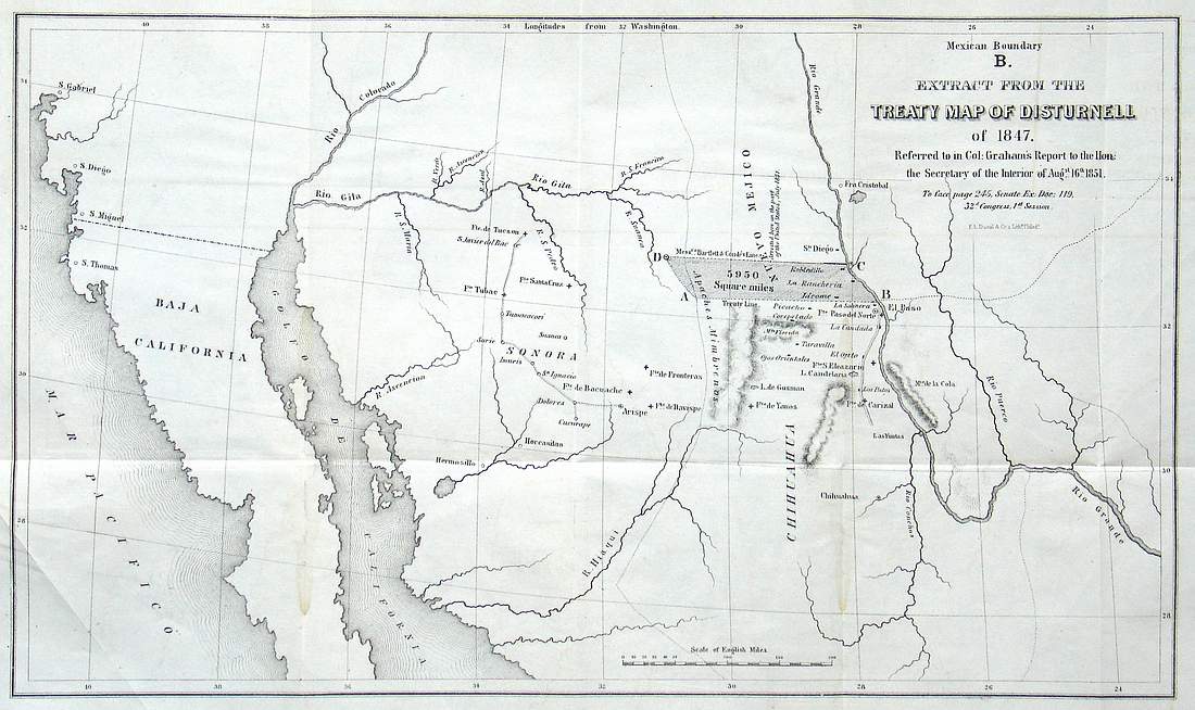 (NEW MEXICO/ARIZONA) Mexican Boundary B. Extract from the Treaty