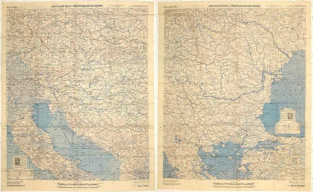 Silk Escape Map Scarf - Official Imperial War Museums silk WW2 escape map scarf in an IWM branded gift box - Perfect Collectible