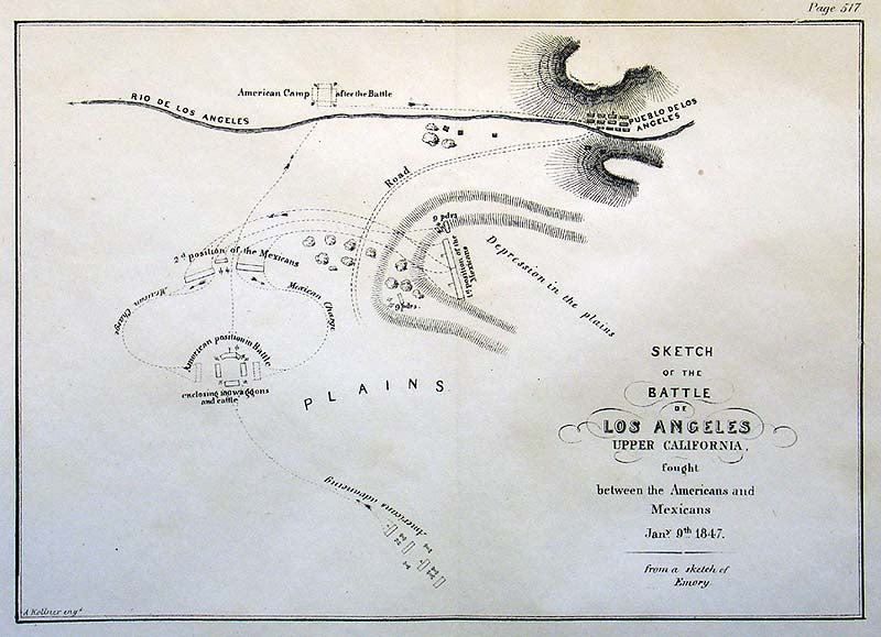 (Californa- LA) Sketch of the Battle