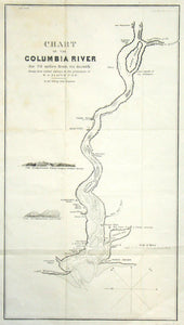 (Oregon-Washington) Chart of the Columbia River for 90 miles fro