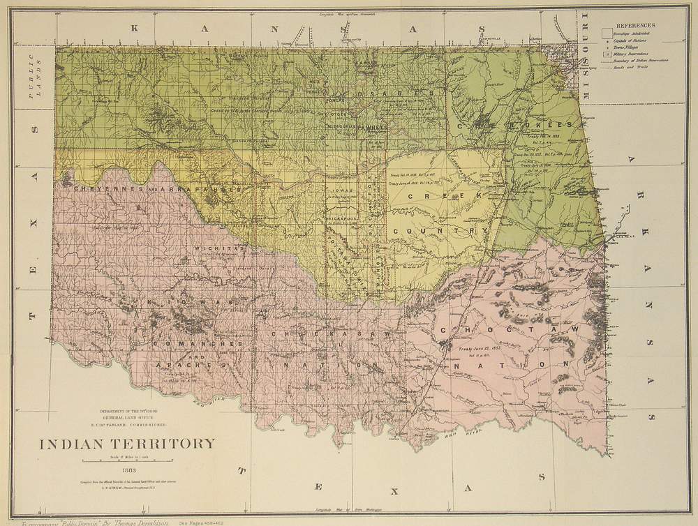 (Oklahoma) Untitled Indian Territory – The Old Map Gallery