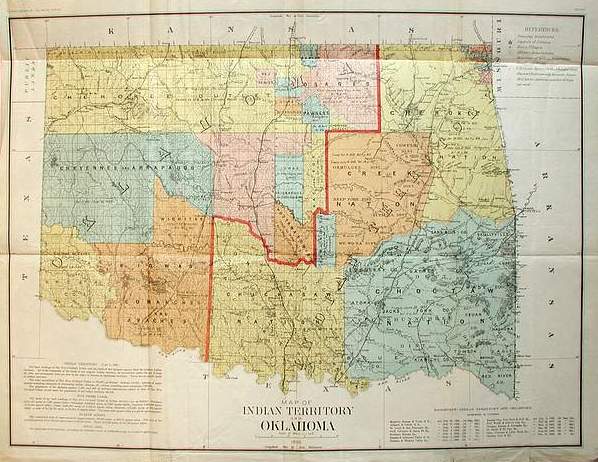 Map of Indian Territory and Oklahoma – The Old Map Gallery