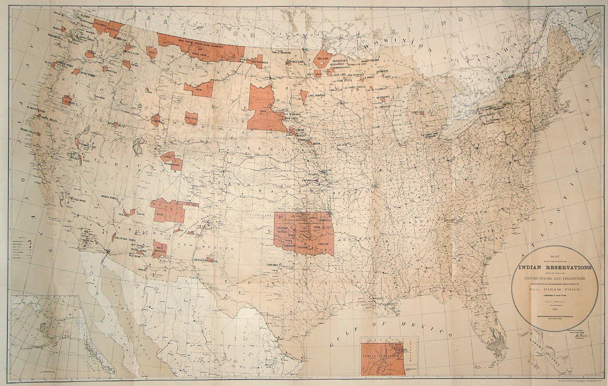 (US - Indian Reservations) Map Showing...