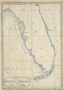 Chart No. 17 Sponging Grounds of the Coast of Florida