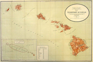 (Hawaii) Map of the Territory of Hawaii