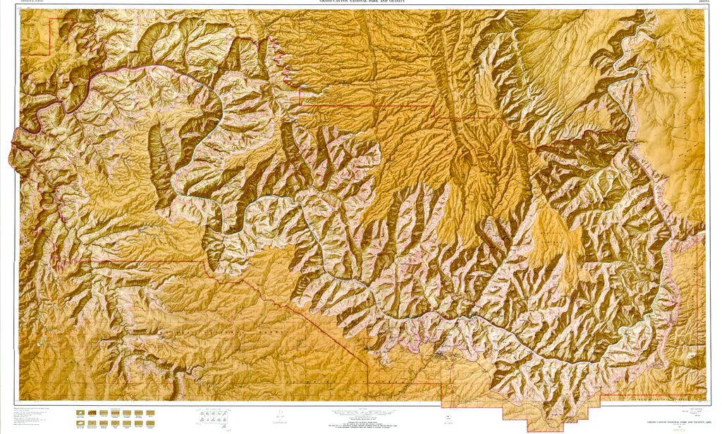(AZ) Grand Canyon National Park and Vicinity map, colorado river
