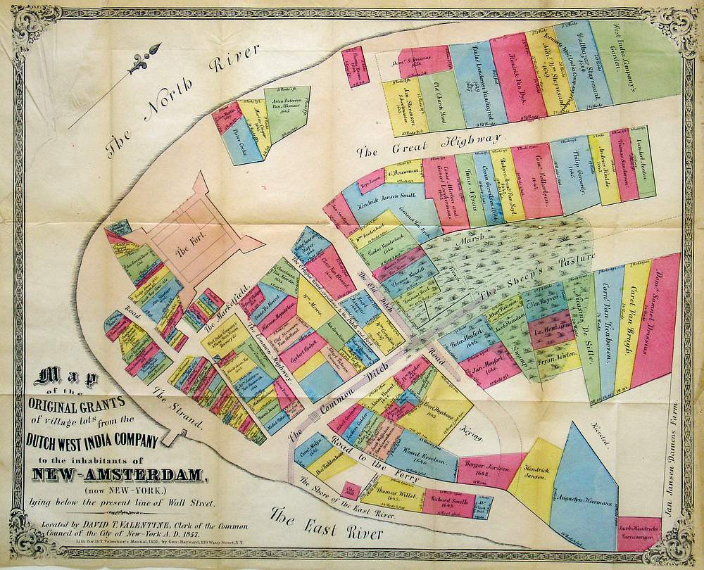 (New York City)  Map of the Original Grants