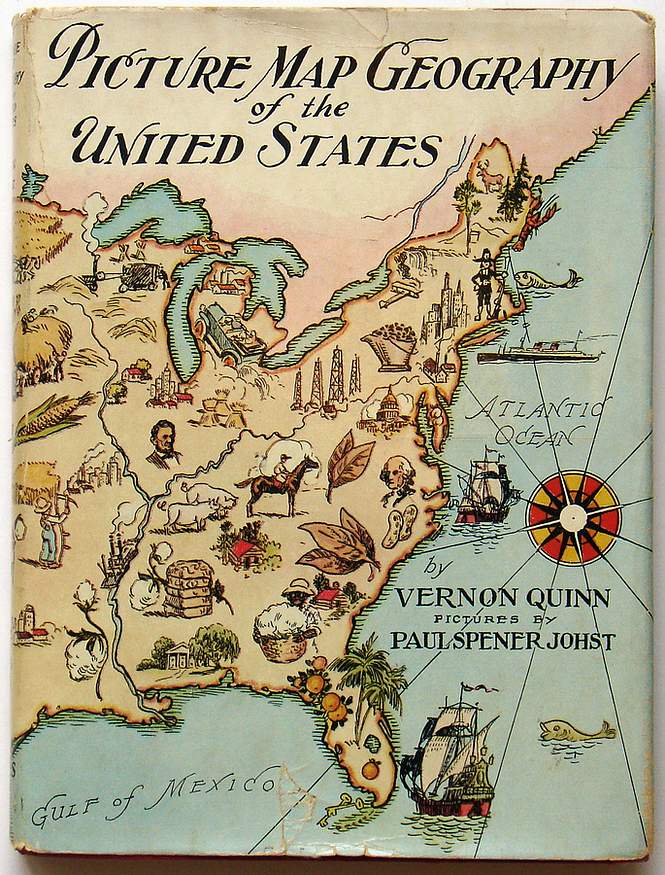 Picture Map Geography of the United States – The Old Map Gallery
