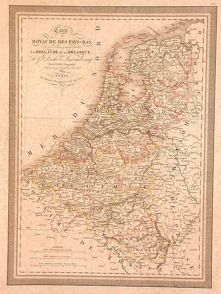 Carte Du Royaume Des Pas-Bas (Netherlands)