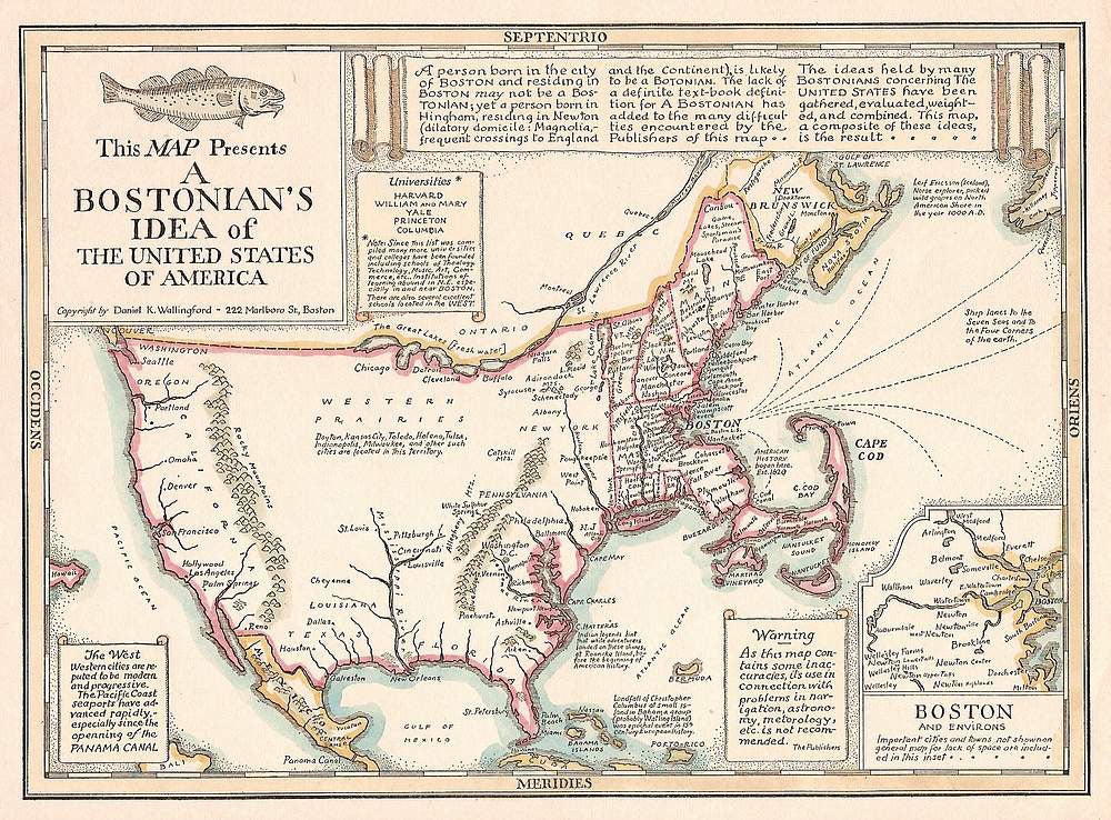 (Massachusetts – Boston) This Map Presents A Bostonians Idea of